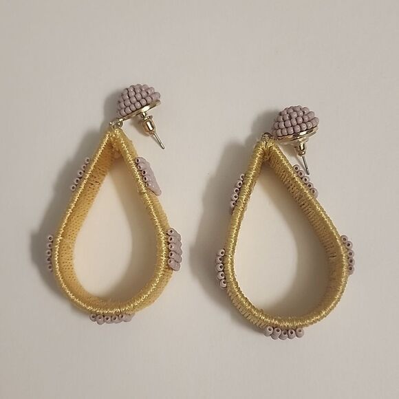 Target Purple Beaded Statement Earrings - Picture 2 of 5